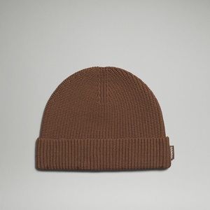 Lululemon Close-Fit Cotton Blend Ribbed Beanie Color Roasted Brown
